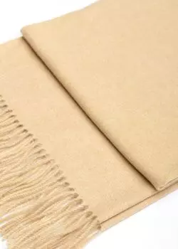 Тёплый светло-бежевый шарф (70*180)