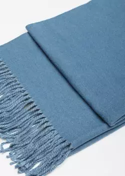 Двусторонний шарф с бахромой (60*175)