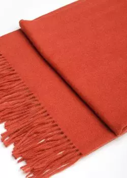 Тёплый терракотовый шарф (70*180)