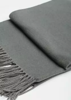 Двусторонний шарф с бахромой (60*175)