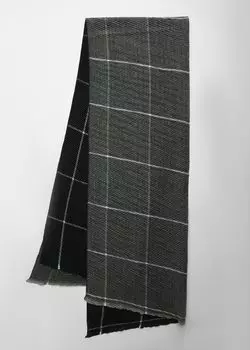 Гофрированный шарф в клетку (60*175)