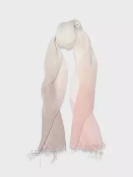 Палантин льняной с бахромой (55*180)