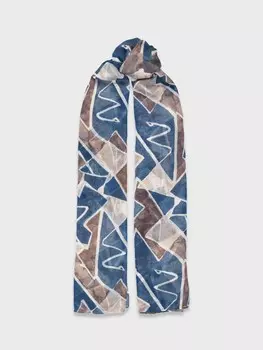 Палантин с мозаичным принтом (70*180)