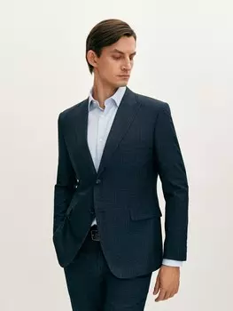 Пиджак однобортный в клетку S(48)