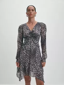 Платье из шифона с V-вырезом ELIS