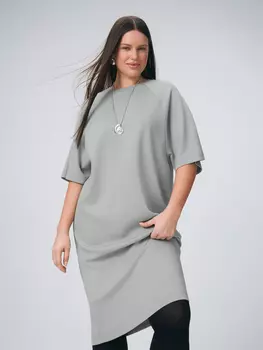 Платье из вискозного трикотажа с рукавом реглан 4XL(56)