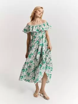 Платье-миди из хлопка ELIS