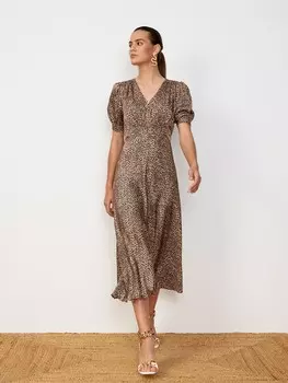 Платье-миди из вискозы с принтом S(44)