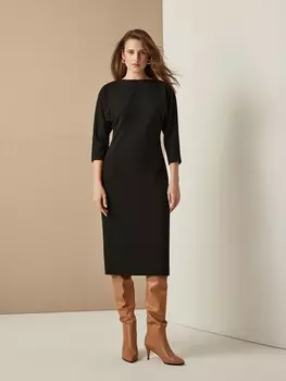 Платье-миди приталенное S(44)