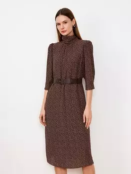 Платье-миди с абстрактным принтом XS(42)