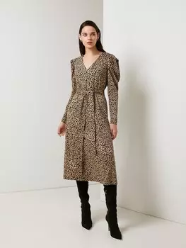 Платье-миди с акцентными рукавами S(44)
