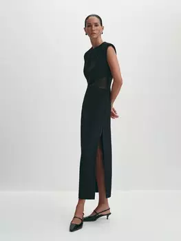 Платье миди с ажурной вставкой ELIS