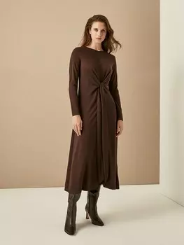 Платье-миди с длинным рукавом XS(42)