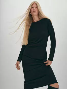 Платье-миди с драпировкой ELIS