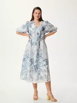 Платье-миди с объемными рукавами XL(50)