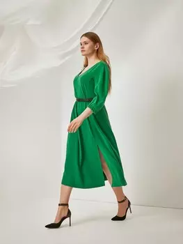 Платье-миди с разрезом XL(50)