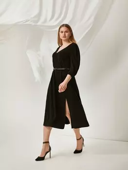 Платье-миди с разрезом XL(50)