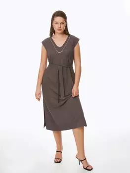 Платье-миди с рукавами крылышками XL(50)