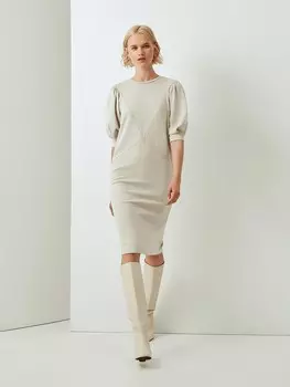 Платье-миди с укороченными рукавами S(44)