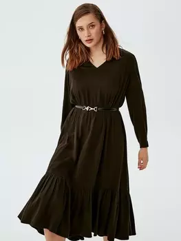 Платье-миди с V-вырезом XL(50)