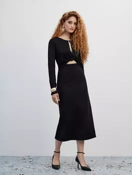 Платье-миди с вырезами XS(42)