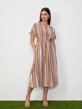 Платье-миди в полоску L(48)