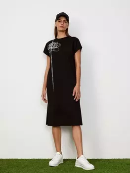 Платье прямое с V-вырезом на спине S(44)