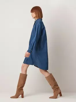 Платье-рубашка из денима S(44)