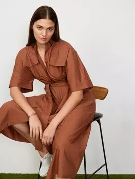 Платье-рубашка из хлопка L(48)