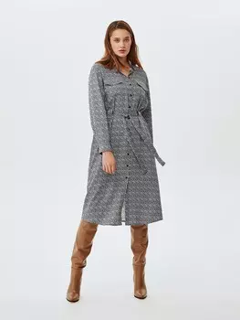 Платье-рубашка с длинным рукавом M(46)