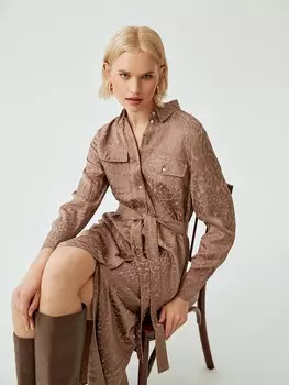 Платье-рубашка с поясом S(44)