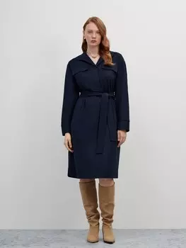 Платье-рубашка тёмно-синее M(46)