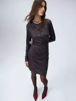 Платье с асимметричными драпировками L(48)