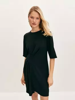 Платье с асимметричными драпировками XS(42)