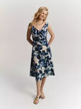 Платье с цветочным принтом XS(42)