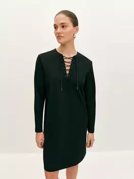 Платье с декоративной шнуровкой M(46)