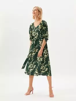 Платье с контрастным принтом S(44)