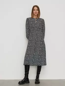 Платье с объемными рукавами XS(42)