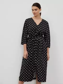 Платье с принтом в горох L(48)