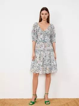 Платье с V-вырезом XS(42)