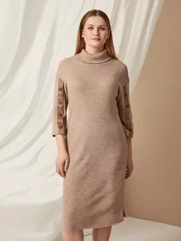 Платье трикотажное с воротником-стойкой M(46)