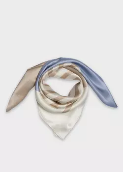 Платок шелковый с принтом (70*70)