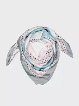 Платок с принтом розово-голубой (70*70)