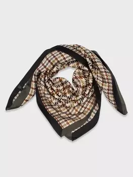 Платок с принтом "пье-де-пуль" (70*70cm)