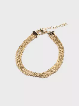 Плетеный золотистый браслет (21)