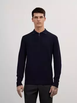 Поло с длинным рукавом из французской вискозной пряжи 3XL(58)