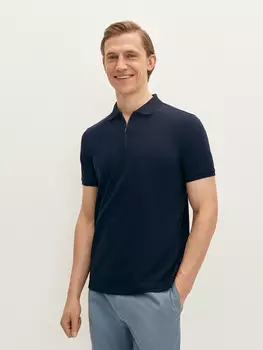 Поло трикотажное на молнии M(50)