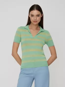 Поло вязаное в полоску XS(42)