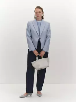 Приталенный жакет из шерстяного твида M(46)