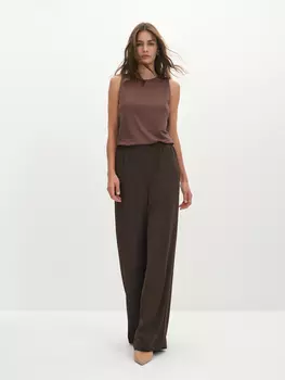 Прямые струящиеся брюки на резинке XS(42)